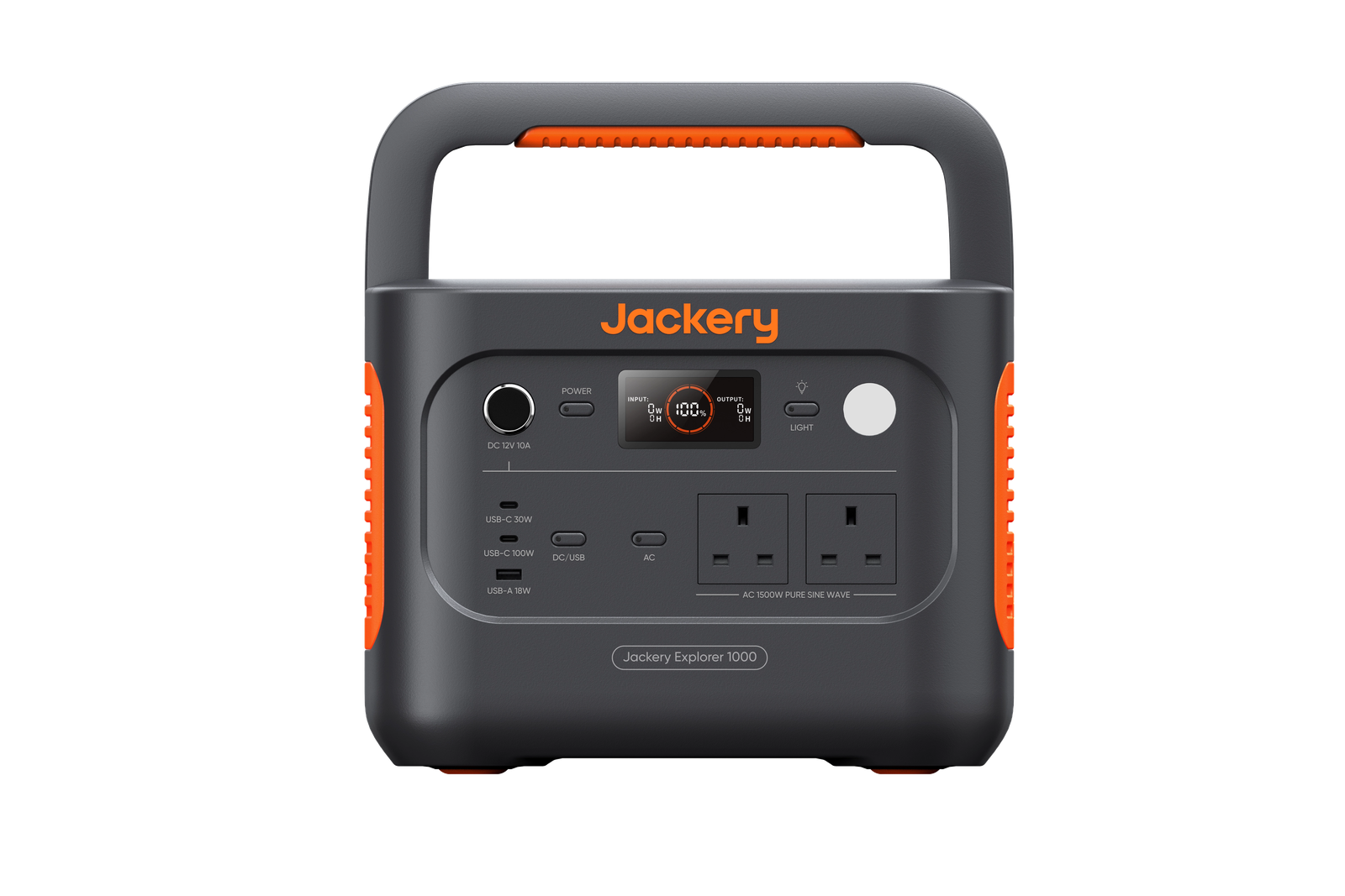 Jackery Explorer 1000 v2 portable power station shown from the front