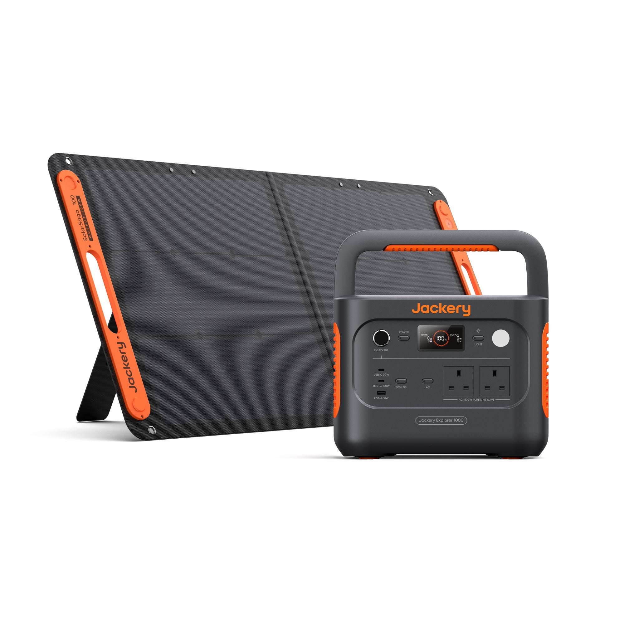 Jackery Solar Generator 1000 v2 with a portable solar panel