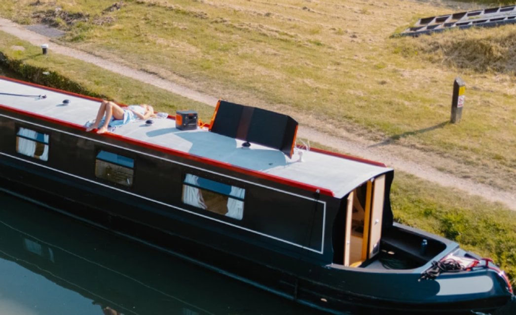 A Jackery power setup used on a narrowboat