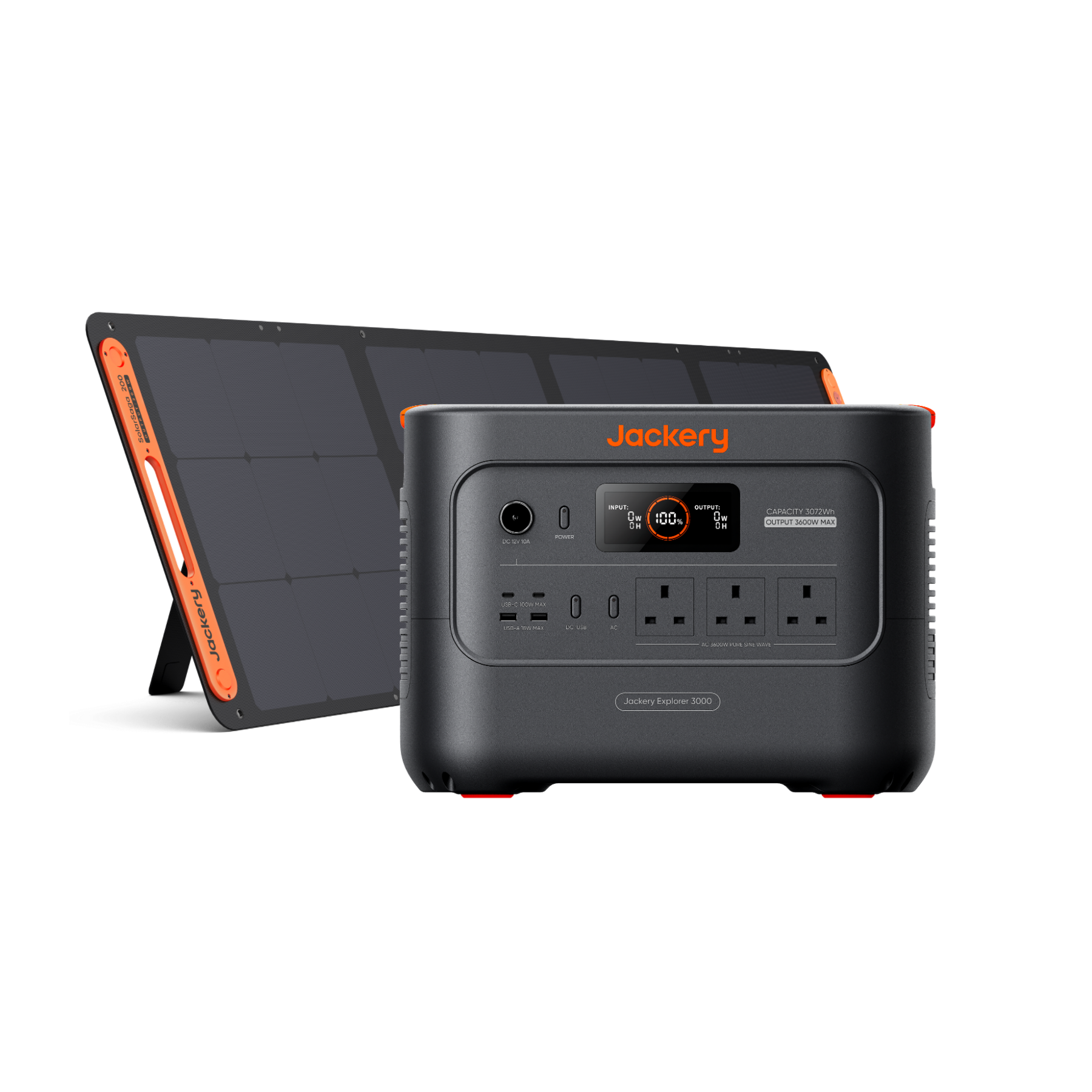 Jackery Solar Generator 3000 v2 paired with a SolarSaga panel