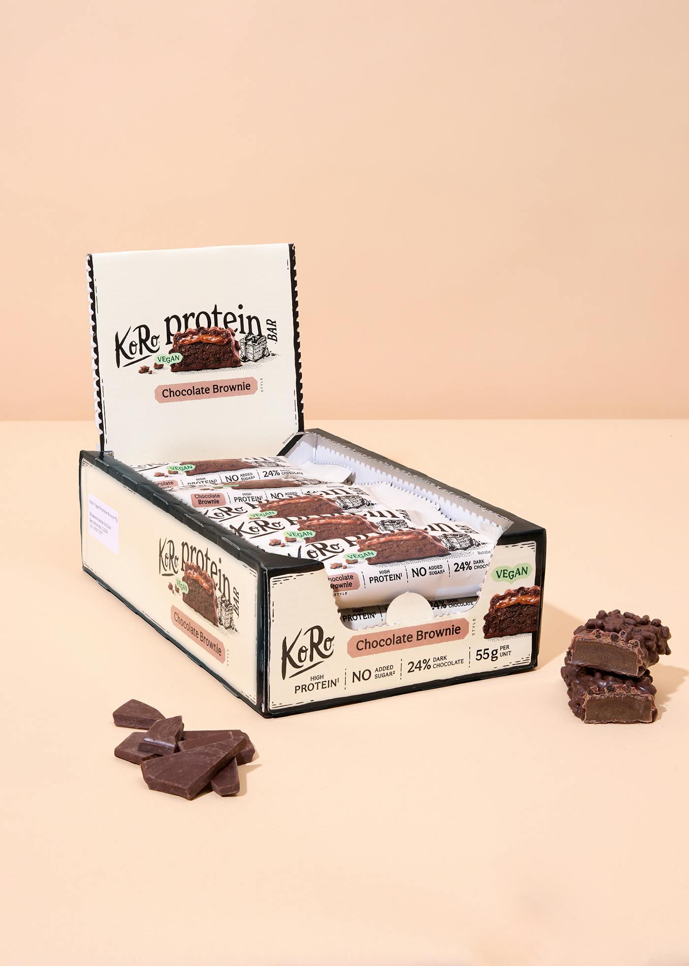 Veganer Proteinriegel Schoko Brownie von Korodrogerie