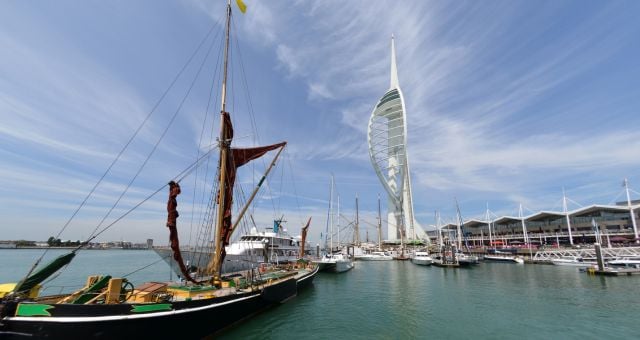 Portsmouth waterfront with the Spinnaker Tower