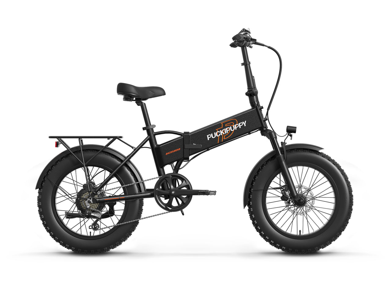 Black Puckipuppy Dachshund electric bike