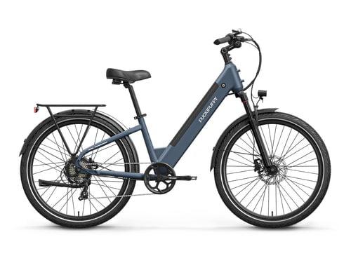 Slate blue Puckipuppy Poodle electric bike