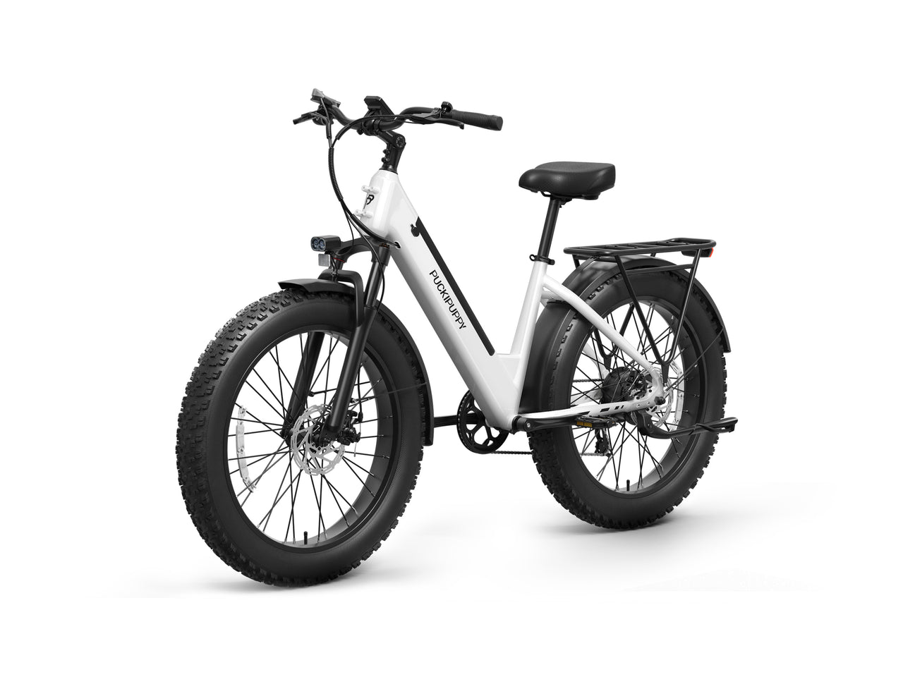White Samoyed electric bike