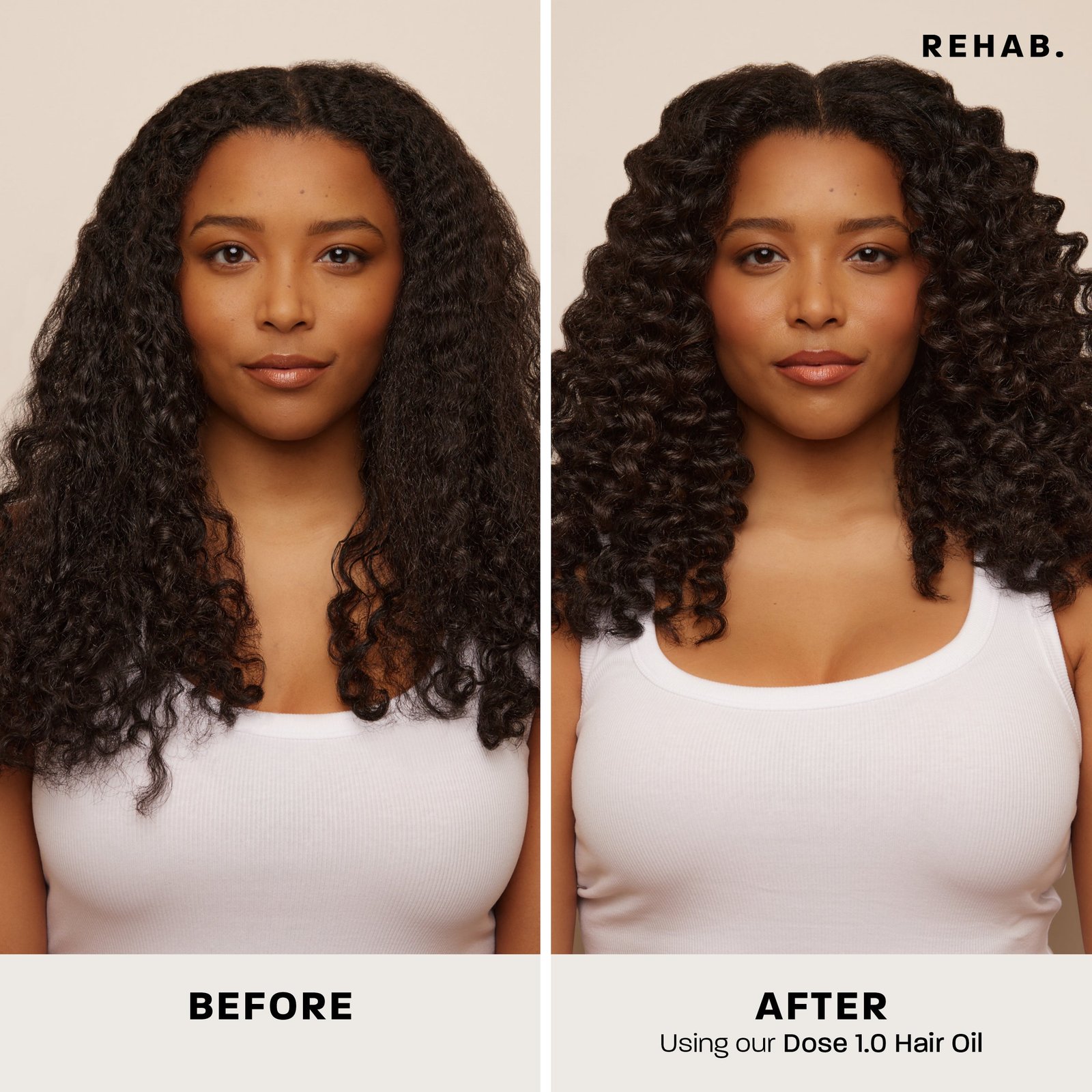 REHAB Your Hair Sunshine Spritz hair oil in a lifestyle image