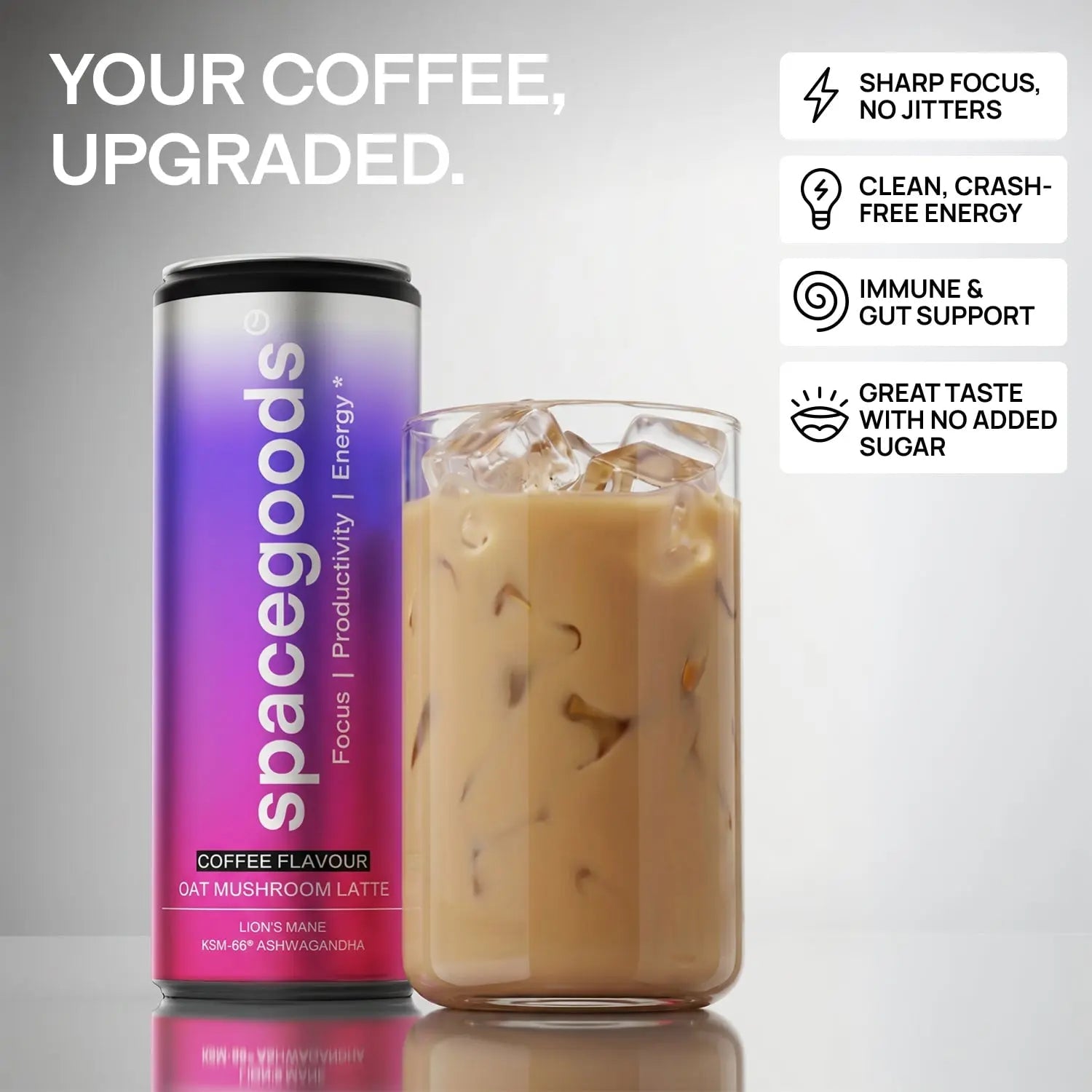Spacegoods oat mushroom latte drink