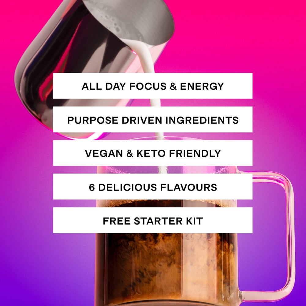 Rainbow Dust coffee drink and product detail graphic
